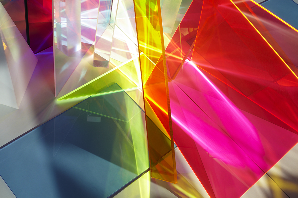 The play of light and color distinguish the artist's work. The play of light and color distinguish the artist's work.