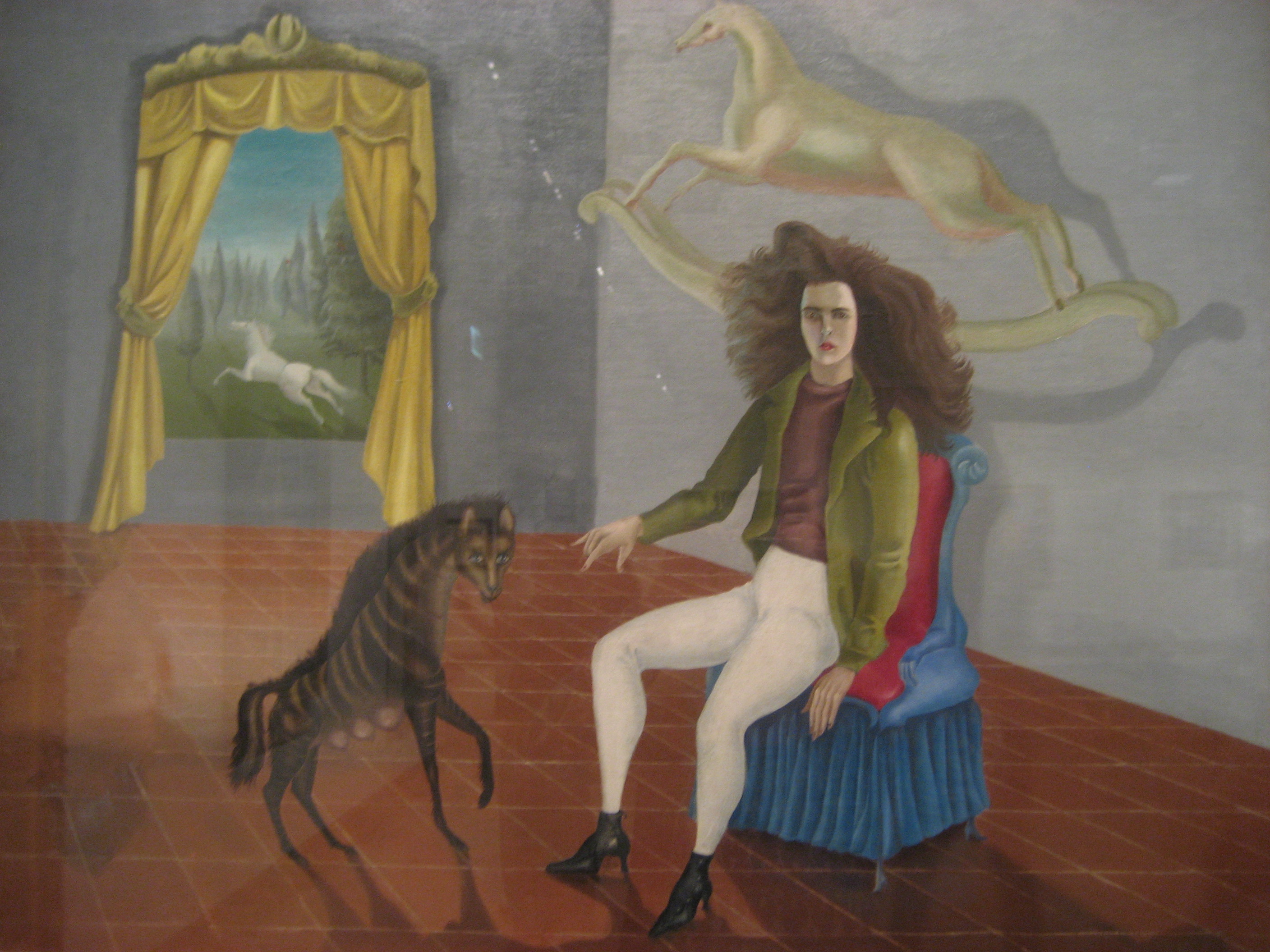 La posada del Caballo del Alba (1936-1937), autorretrato de Leonora Carrington