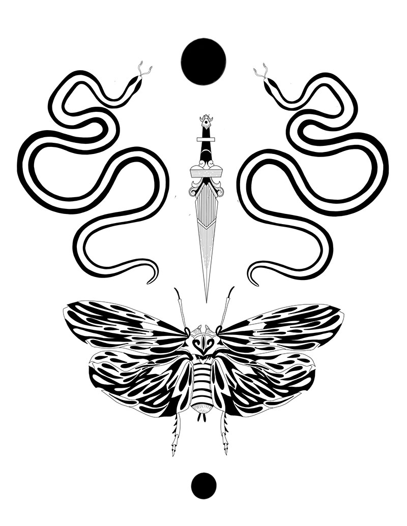 Misticismo y animales en los tatuajes de Patricia Mera. Misticismo y animales en los tatuajes de Patricia Mera.
