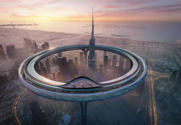 Un regard sur Downtown Circle, un gratte-ciel circulaire que ZN Era cherche à construire à Dubaï. Source : Dezeen