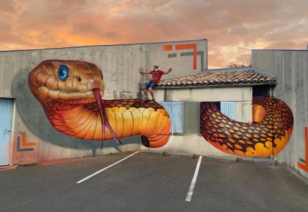 프랑스 도시 예술가 Scaf가 만든 벽화. 출처: ScafInstagram
